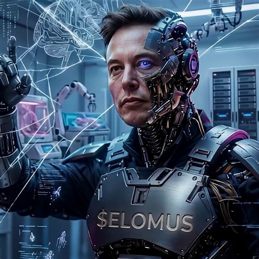 Coming to #Solana SOON. $ELOMUS is born from the legendary “Merge” - the moment Elon Musk’s consciousness fused with an Optimus robot during a Neuralink experiment gone cosmic (solar flare + Grok overload). @elomussol #launch #crypto