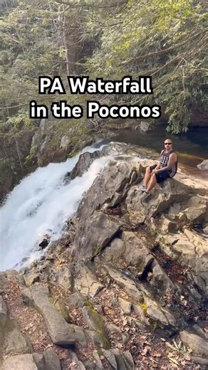 Beautiful Waterfall in the Poconos of Pennsylvania