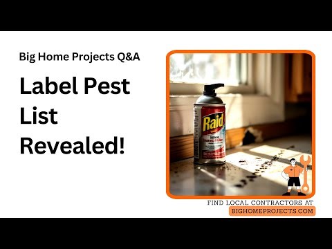 Raid Home Insect Killer Label Pest List Breakdown