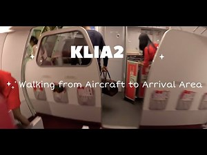 KLIA2 - WALKING FROM AIRCRAFT TO ARRIVAL AREA #klia2 #kualalumpur #airport #walkthrough