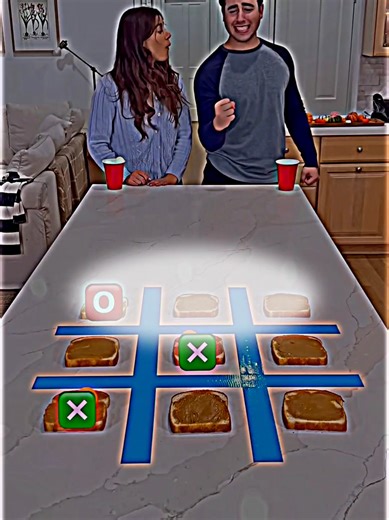 Sticky Peanut Butter Tic Tac Toe Challenge