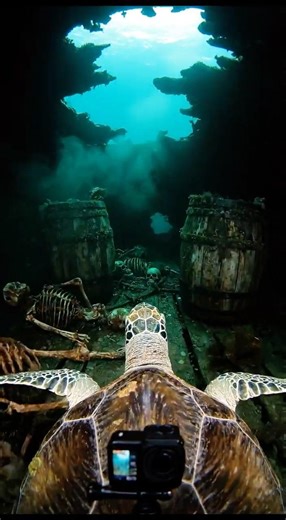 POV: Turtle with GoPro exploring legendary