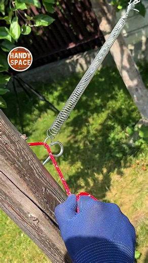 Spring Does the Work! Fence Wire Tension Hack!