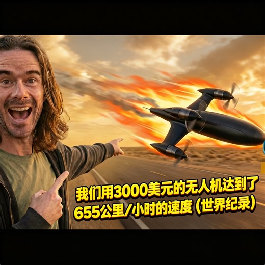 【中配】我们用3000美元的无人机达到了655公里/小时的