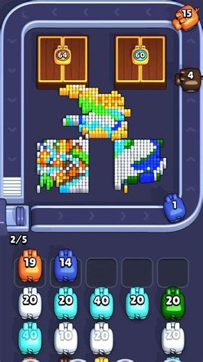 Pixel Flow lv 372 #puzzle #solution #walkthrough #games #gaming #gameplay
