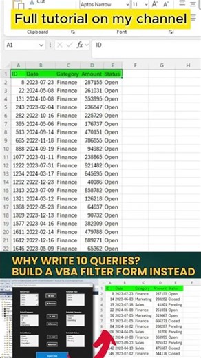 How I Filter 1000s of Rows in Seconds (Excel VBA) #excel #vba #tutorial