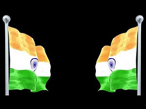 India Flag Animation Black Screen 4K Loop Video| Free Title Background Video for India Presentation