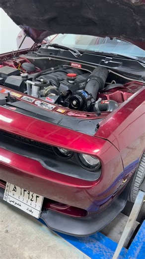 Eagle on Instagram‎: "ميحتاج اكتب الفديو بي شرح مشاهدة ممتعة 5.7l Procharged Methanol injection Hellcat injectors Pump gas 600 hp #tuned_by_mustafa🦅 @mustangdynamometer"‎