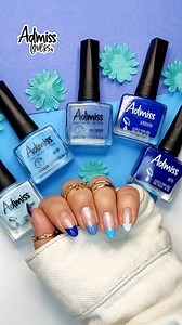 Salir de la rutina es atreverse a descubrir nuevas versiones de lo clásico, como estas uñas francesas en tonos azules 💙✨ #EsmaltesAdmiss #NailArts #NailTutorial #frenchnailart | Admiss