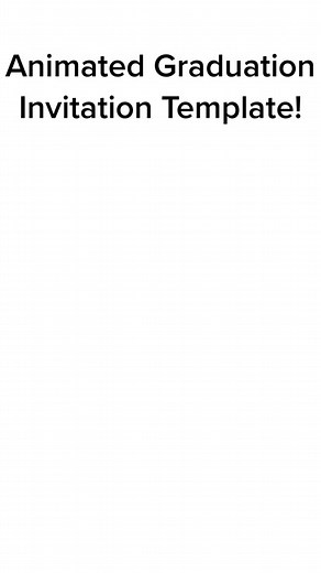 Plantilla animada para invitación de graduación