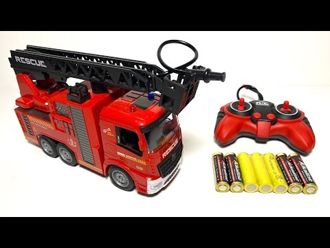 Unboxing Truck Remote Control Bulldozer, RC Truck Fire Rescue Scale 1:20, Police Car SUV Deformed