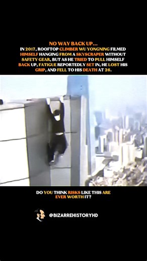 He Was Hanging From A Skyscraper Then Fell #history #2017