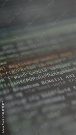 Computer screen showing code logs from system initialization process