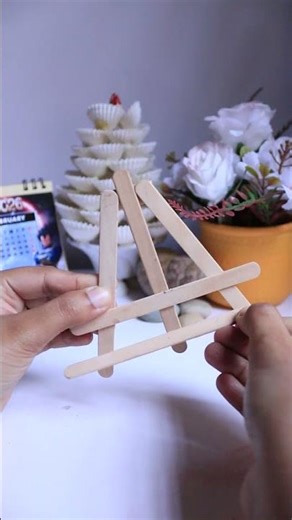 DIY Mini easel stand from ice cream sticks #diy #craft #shorts #viral #vairalshort