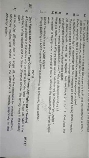 BPUT Engineering Physics Question Paper 2025-26 | 2nd Semester Regular Back Exam