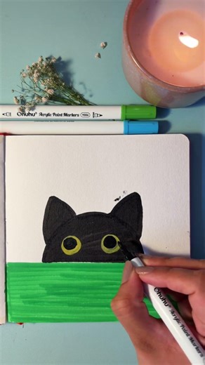 Wait for the pink cheeks… 🥹🐾 #artshorts #art #markerart #artchallenge #digitaldetox #shorts