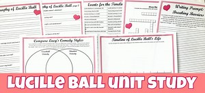 Lucille Ball FREE Unit Study - peanut butter fish lessons