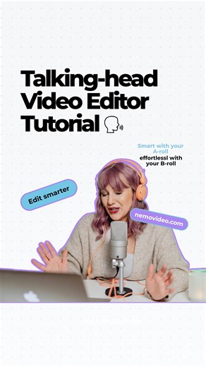 NemoVideo on Instagram: "If you record talking-head videos, this one’s for you. Here’s a quick tutorial on how to clean up a talking-head video with NemoVideo. Just upload your raw footage and a few extra clips. Nemo helps you organize everything and match B-roll to what you’re saying, so the video feels smoother and more engaging. Need to tweak something? Just tell Nemo: “Extend this shot.” “Add a transition.” “Make the music softer.” That’s it. No timelines, no fine-grained edits — just a fast