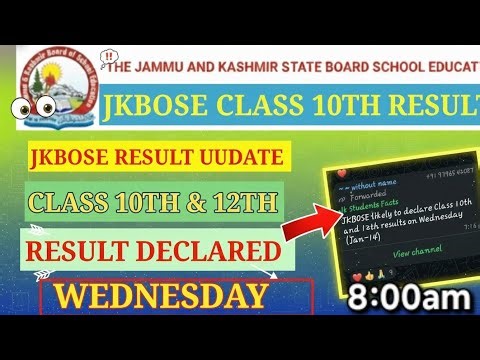 jkbose class 10th result 2025 || jkbose class 10th result result declared 2026