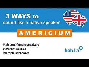 AMERICIUM pronunciation | Improve your language with bab.la