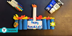 DIY Menorah | Hanukkah Crafts