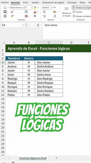 How to apply logical functions in Excel