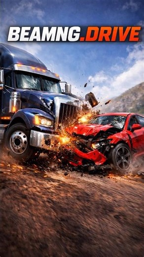 Rusty car overtaking crash #beamng #newvideo #beamngdrive #viral #carcrash #crash