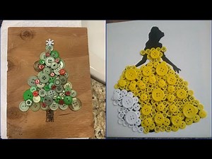 Waste Buttons into Beautiful Art ✨ Best Recycling Craft||Aesthetic Button Crafts 🌸