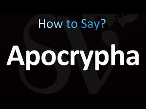 How to Pronounce Apocrypha (CORRECTLY!)
