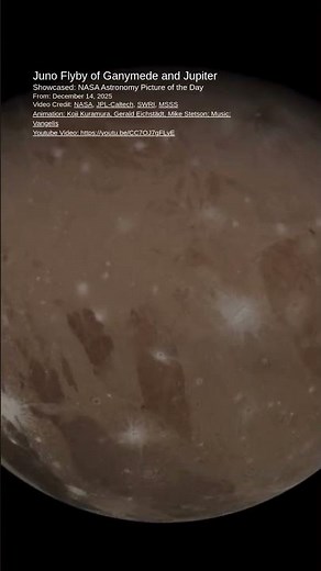 Juno soared over Ganymede’s icy terrain and Jupiter’s swirling storms #NASA #Space