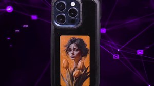 for Apple iPhone – Custom Photo Display Phone Case with Built-in Screen | Personalized Picture Phone Cover | Protective Slim Fit Case (iPhone 15) Black