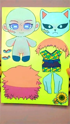 Cool Anime Swordsman Paper Doll ⚔️ #rpstickers #papercraft #diy #mydoodleworld #drawing #sticker