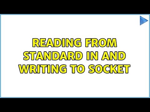 reading from standard in and writing to socket
