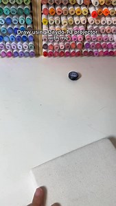 ASMR Painting Douma from Demon Slayer using @caydo_official_ T3 projector #demonslayer #caydo #sketchbook | valerieespino.arts