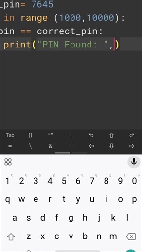 1️⃣ Can Python Hack Your 4-Digit PIN? 😳 #pythonanddjangofullstackwebdeveloper #coding