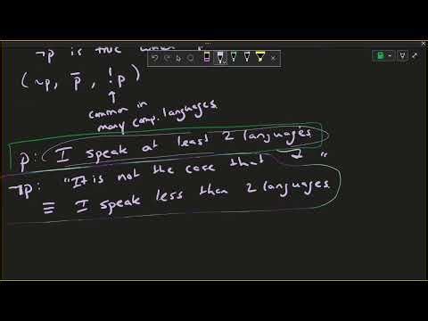 Propositional Logic - Compound Propositions (NOT, AND, OR, XOR)