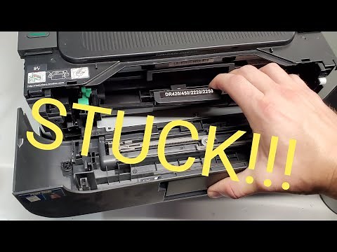 Toner Cartridge Stuck in Brother Laser Printer! Won't release! Easy Fix