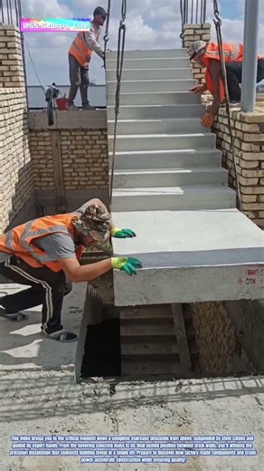 Steps from the Sky: How Cranes Lift Pre-Cast Stairs into Place