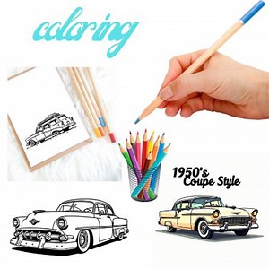 40 Classic Vintage Cars Coloring Pages | Printable | Art PDF for Adults and Kids, Retro Car Art, Classic Car | Antique Car | Old Timer - Etsy