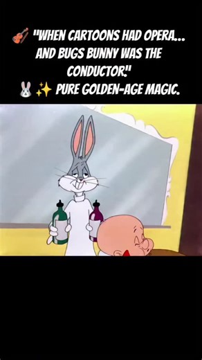 the toon time on Instagram: "🎬 “Rabbit of Seville” is a classic 1950 Warner Bros. Looney Tunes theatrical cartoon short that features Bugs Bunny and Elmer Fudd. The plot and non-stop slapstick humor are paced musically around the overture to Italian composer Gioachino Rossini’s 1816 opera buffa, The Barber of Seville. The cartoon opens with Elmer Fudd chasing Bugs Bunny into the backstage area of the Hollywood Bowl, where an audience is waiting to see a performance of The Barber of Seville. Bug