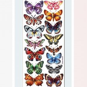 Butterfly Stickers - Crystal Butterflies Sticker Sheet - Stationery, Planners, Scrapbooks, & Envelope Seals - Etsy