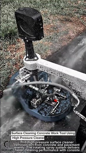 Surface Cleaning Concrete Work Tool Using High Pressure Cleaner #worktool