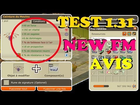 DOFUS RETRO : TEST MAJ 1.31 + NOUVELLE FORGEMAGIE !
