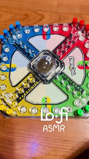 Lo-fi Asmr with the board game trouble 💚💛❤️💙#lofiasmr #asmr #fyp #troubleboardgame #gamesounds