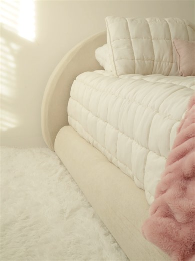 the coziest affordable cloud bed frame ☁️ @Recci Official #bedframe #recci #reccibedframe #cozybed #cozyhome