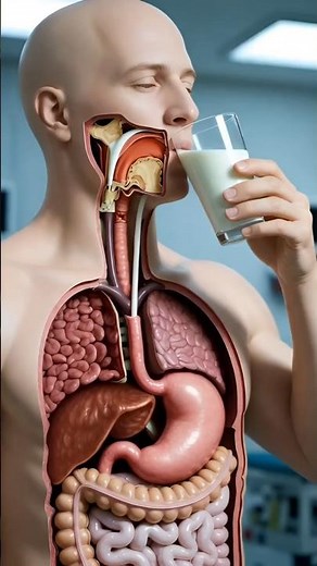 How Milk Travels Inside the Human Body | 3D Digestive System Animation