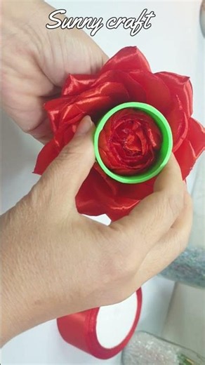 Make This Aesthetic Red Ribbon Rose #diy #crafts #diyasmr
