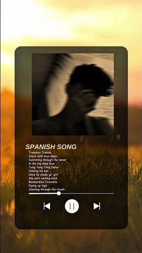 Spanish Song 🎵 lyrics | FUNNY SONG #shorts #tralalerotralala #songlyrics #spanishsongs spanishson