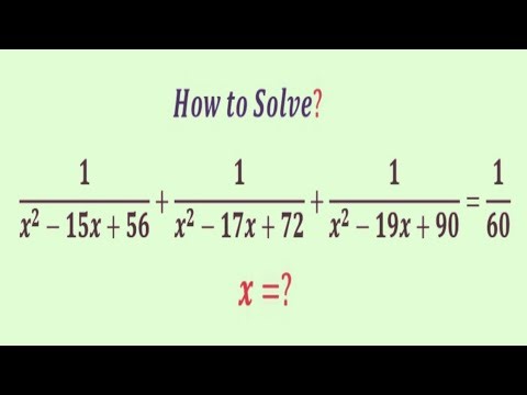 An Outstanding Algebraic equation | 95% Failed to crack this! | Olympiad problem | x=?