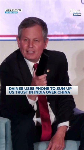 Steve Daines Uses Phone to Sum Up US Trust in India Over China